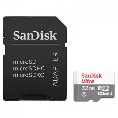 SanDisk Ultra microSD 32 Go MicroSDHC UHS-I Classe 10 - Sandisk - Carte Mémoire - visuel 1