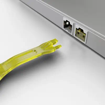 Lindy 40482 bloqueur de port Bloqueur de port + clé RJ-45 Jaune 10 pièce(s) - Connectique - visuel 4