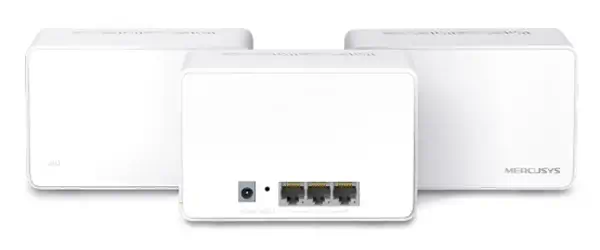 Mercusys Halo H80X (3-pack) Bi-bande (2,4 GHz / 5 GHz) Wi-Fi 6 (802.11ax) Blanc Interne - Routeur - visuel 2