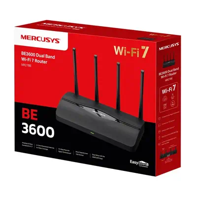 Mercusys MR27BE routeur sans fil 2.5 Gigabit Ethernet Bi-bande (2,4 GHz / 5 GHz) Noir - Routeur - visuel 3
