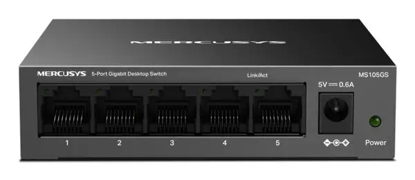 Mercusys MS105GS commutateur réseau Non-géré Gigabit Ethernet (10/100/1000) Noir - Switchs et Hubs - visuel 1