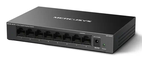 Mercusys MS108GS commutateur réseau Non-géré Gigabit Ethernet (10/100/1000) Noir - Switchs et Hubs - visuel 2