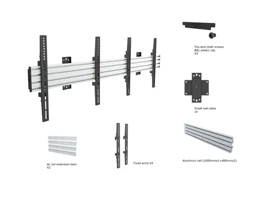 Multibrackets 4030 montage des affichages de messages 165,1 cm (65") Argent - Affichage dynamique - visuel 6
