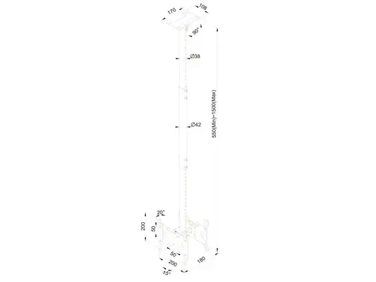 Multibrackets 4740 montage des affichages de messages 81,3 cm (32") Noir - Affichage dynamique - visuel 9