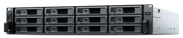 Synology RX1225RP boîtier de disques Rack (2 U) Noir, Argent - Serveur NAS - visuel 1