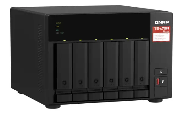QNAP TS-673A-SW5T serveur de stockage NAS Tower Ryzen Embedded V1500B 8 Go DDR4 0 To QNAP QTS Noir - Serveur NAS - visuel 6