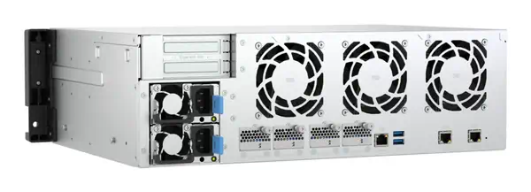 QNAP TS-H1655XEU-RP Serveur de stockage Rack (3 U) Intel Atom® C5125 8 Go DDR4 0 To QuTS hero Noir,  - Serveur NAS - visuel 9