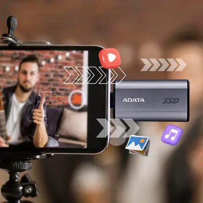 ADATA SC750 500 Go USB Type-C 3.2 Gen 2 (3.1 Gen 2) Gris - Disque dur Externe - visuel 7