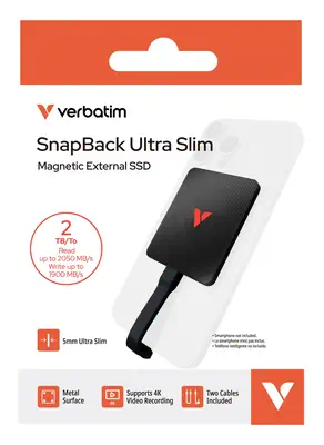 SnapBack Ultra Slim SSD 2TB - Verbatim - Disque dur Externe - visuel 2