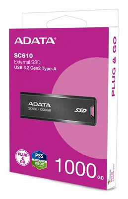 ADATA SC610 1 To USB Type-A 3.2 Gen 2 (3.1 Gen 2) Noir - Disque dur Externe - visuel 8