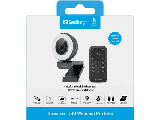 Sandberg Streamer USB Webcam Pro Elite - visuel 10