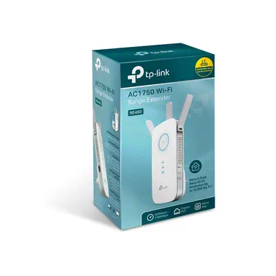 TP-Link RE450 Émetteur et récepteur réseau Blanc 10, 100, 1000 Mbit/s - Routeur - visuel 4