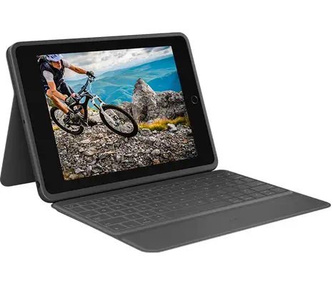Logitech Rugged Folio QWERTY Nordique Smart Connector Graphite - Accessoires Tablette - visuel 1