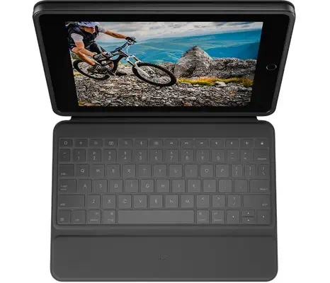 Logitech Rugged Folio QWERTY Nordique Smart Connector Graphite - Accessoires Tablette - visuel 2