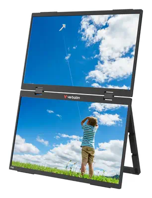 Verbatim Moniteur portable double 15.6″ - Ecran Ordinateur - visuel 1