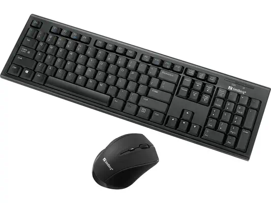 Sandberg 631-23 clavier Souris incluse maison/bureau RF sans fil QWERTY Anglais Noir - Pack Clavier, souris - visuel 1