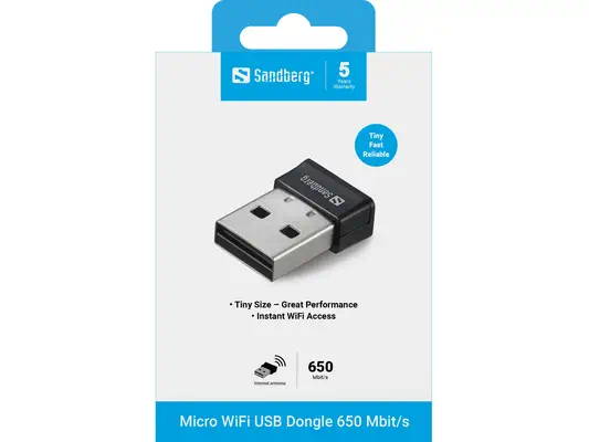 Sandberg Micro Wifi Dongle 650 Mbit/s - Carte Réseau - visuel 5