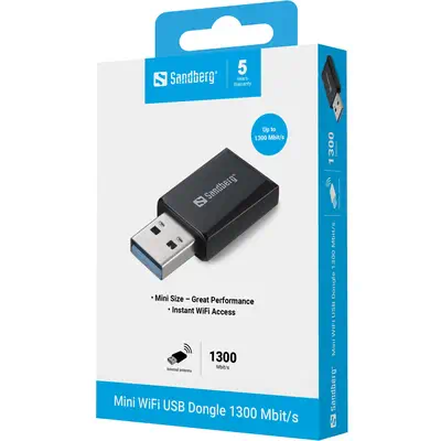 Sandberg Mini Wifi Dongle 1300 Mbit/s - Carte Réseau - visuel 6