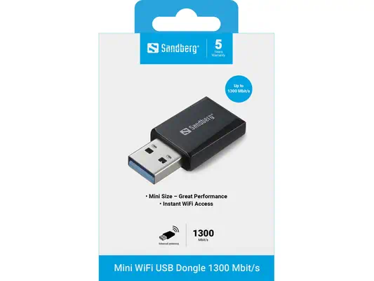 Sandberg Mini Wifi Dongle 1300 Mbit/s - Carte Réseau - visuel 5