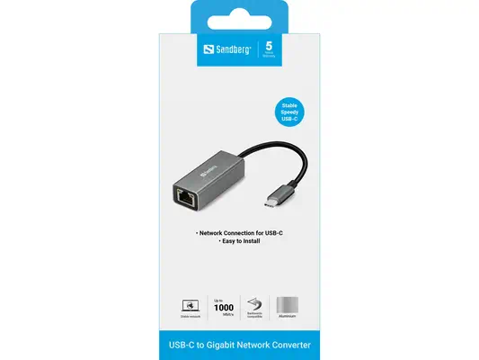 Sandberg USB-C Gigabit Network Adapter - Carte Réseau - visuel 2