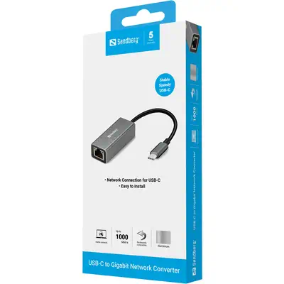 Sandberg USB-C Gigabit Network Adapter - Carte Réseau - visuel 3