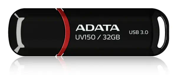 ADATA AUV150-32G-RBK lecteur USB flash 32 Go USB Type-A 3.2 Gen 1 (3.1 Gen 1) Noir - Clé USB - visuel 1