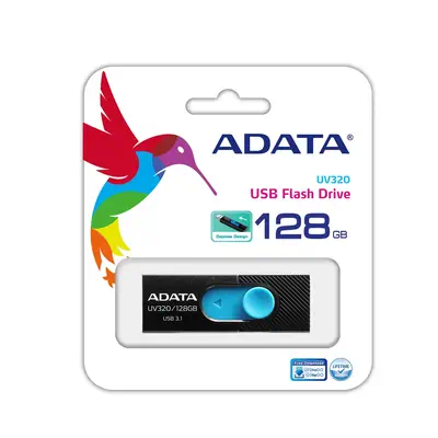 ADATA UV320 lecteur USB flash 128 Go USB Type-A 3.2 Gen 1 (3.1 Gen 1) Noir, Bleu - Clé USB - visuel 3