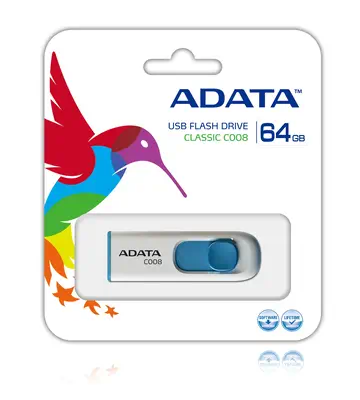 ADATA 64GB C008 lecteur USB flash 64 Go USB Type-A 2.0 Bleu, Blanc - Clé USB - visuel 2