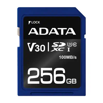 ADATA ASDX256GUI3V30S-R mémoire flash 256 Go SDXC UHS-I Classe 10 - Carte Mémoire - visuel 1