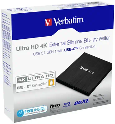 Verbatim 43888 lecteur de disques optiques Blu-Ray DVD Combo Noir - Lecteur Optique - visuel 5