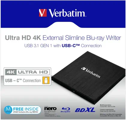 Verbatim 43888 lecteur de disques optiques Blu-Ray DVD Combo Noir - Lecteur Optique - visuel 6
