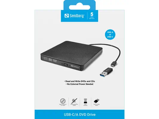 Sandberg USB-C/A DVD Drive - Lecteur Optique - visuel 5