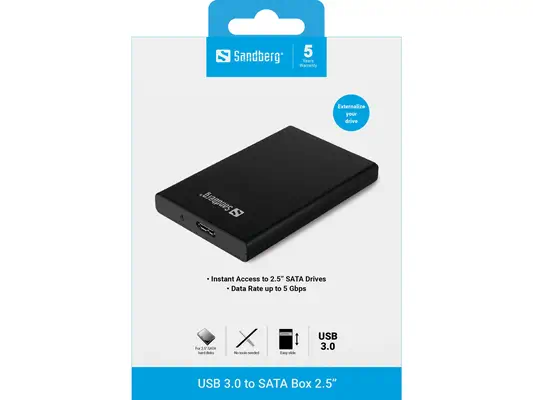 Sandberg USB 3.0 to SATA Box 2.5'' - Adaptateur stockage - visuel 2