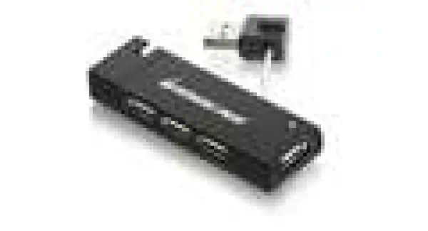 iogear GUH285W6 hub & concentrateur 480 Mbit/s Noir - Station d'accueil pour portable - visuel 1