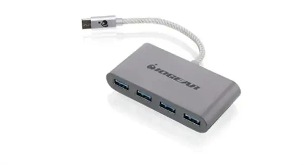 iogear HUB-C USB 3.2 Gen 2 (3.1 Gen 2) Type-C 5000 Mbit/s Argent - Station d'accueil pour portable - visuel 2