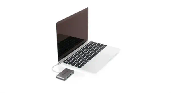 iogear HUB-C USB 3.2 Gen 2 (3.1 Gen 2) Type-C 5000 Mbit/s Argent - Station d'accueil pour portable - visuel 3