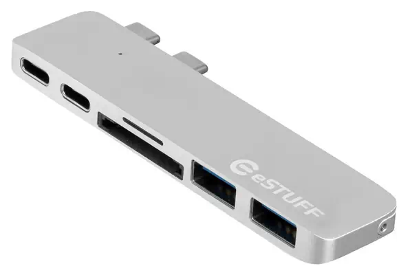 eSTUFF ES84122-SILVER station d'accueil USB 3.2 Gen 1 (3.1 Gen 1) Type-C Argent - Station d'accueil pour portable - visuel 1