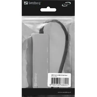 Sandberg USB-C to 4 x USB 3.0 Hub SAVER - Station d'accueil pour portable - visuel 2