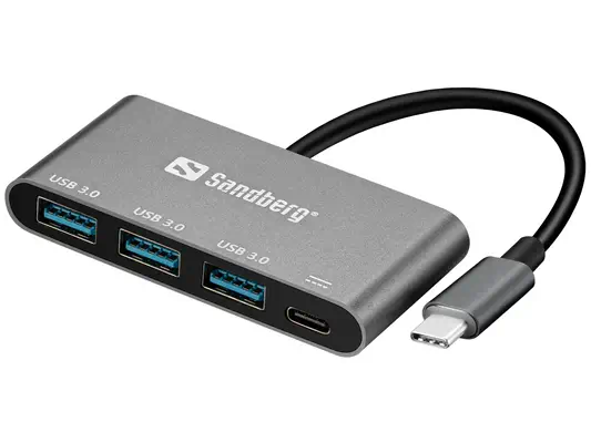 Sandberg USB-C to 3xUSB 3.0 Hub + PD - Station d'accueil pour portable - visuel 1