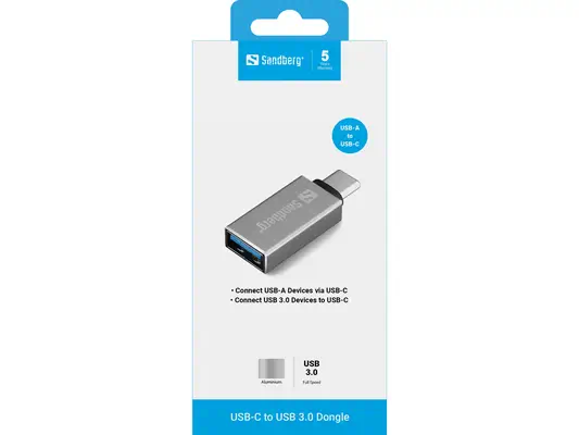 Sandberg USB-C to USB 3.0 Dongle - Station d'accueil pour portable - visuel 2