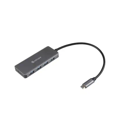 eSTUFF ES623007 hub & concentrateur USB 3.2 Gen 1 (3.1 Gen 1) Type-C 5000 Mbit/s Aluminium - Station d'accueil pour portable - visuel 1