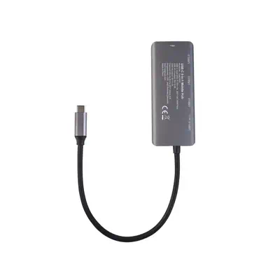 eSTUFF ES623007 hub & concentrateur USB 3.2 Gen 1 (3.1 Gen 1) Type-C 5000 Mbit/s Aluminium - Station d'accueil pour portable - visuel 2