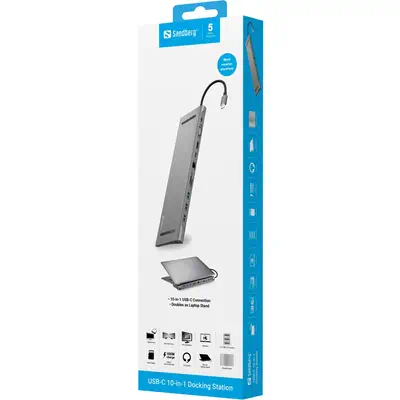 Sandberg USB-C 10-in-1 Docking Station - Station d'accueil pour portable - visuel 4