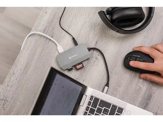 Sandberg USB-C 6-in1 Travel Dock - Station d'accueil pour portable - visuel 7