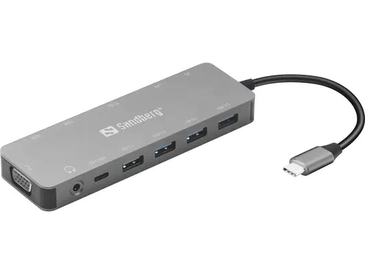 Sandberg USB-C 13-in-1 Travel Dock - Station d'accueil pour portable - visuel 1