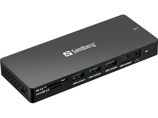 Sandberg 136-61 station d'accueil Avec fil USB 3.2 Gen 1 (3.1 Gen 1) Type-C Gris - Station d'accueil pour portable - visuel 1