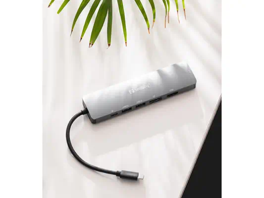 Sandberg 136-43 station d'accueil USB 3.2 Gen 1 (3.1 Gen 1) Type-C Gris - Station d'accueil pour portable - visuel 4