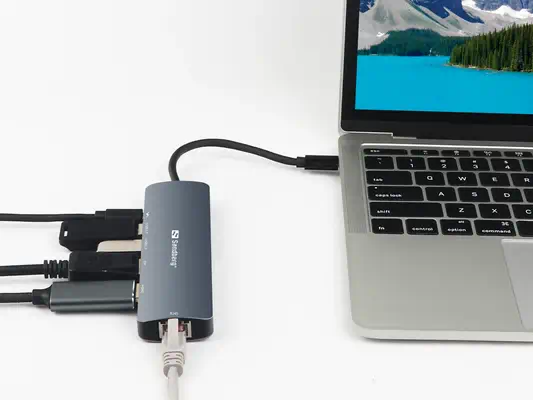 Sandberg 136-43 station d'accueil USB 3.2 Gen 1 (3.1 Gen 1) Type-C Gris - Station d'accueil pour portable - visuel 3