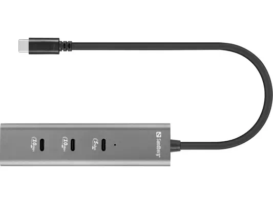 Sandberg 136-78 station d'accueil Avec fil USB 3.2 Gen 2 (3.1 Gen 2) Type-C Gris - Station d'accueil pour portable - visuel 2