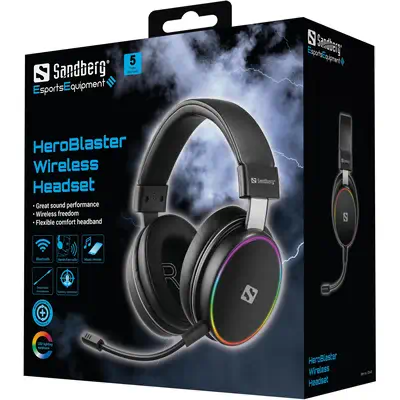 Sandberg 126-42 casque Avec fil &sans fil Arceau Gaming Bluetooth Noir - Casque Micro - visuel 6